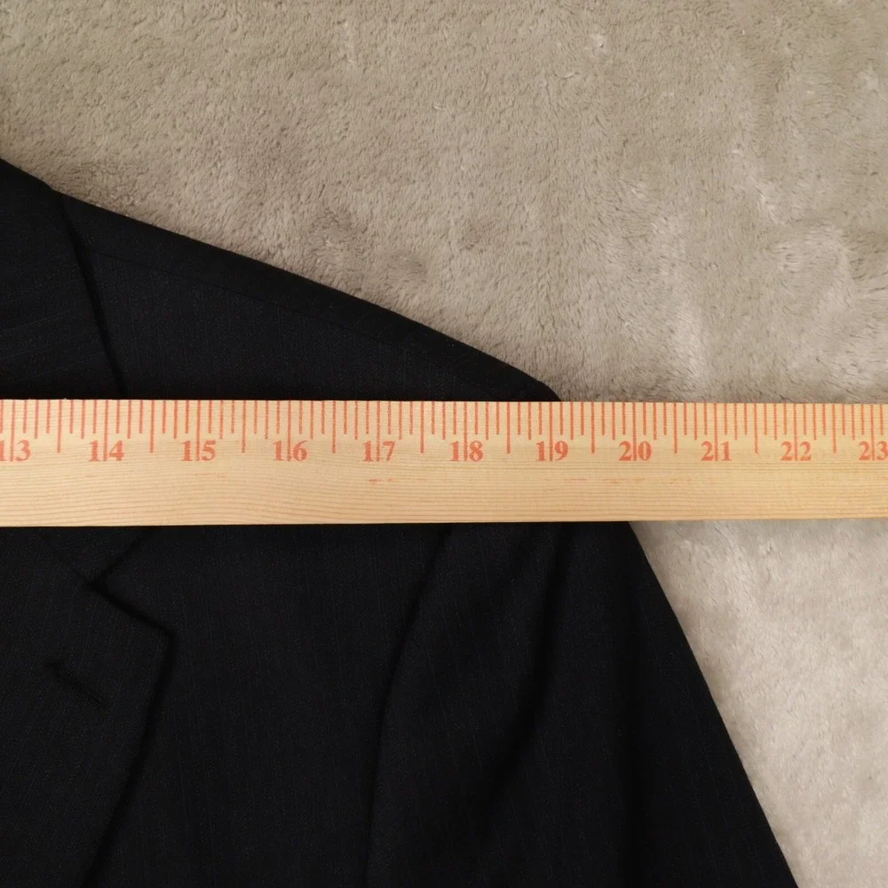 Chaps Ralph Lauren Vintage Men's 40R Navy Blue Herringbone Blazer Heritage‎ 90s